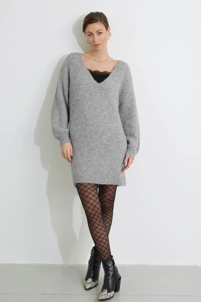 Bruuns Bazaar BuckeyeBBAlica knit harmaa neulemekko