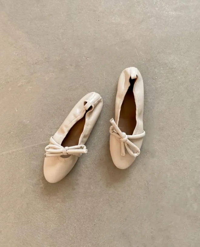 Flattered Polly Beiget Ballerinat