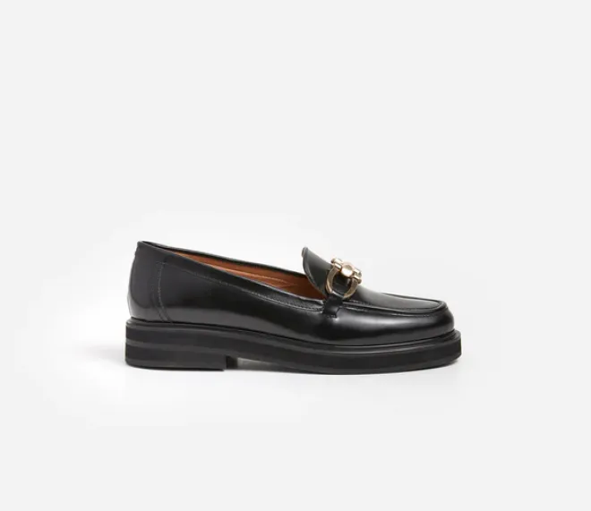 Flattered Samantha Nahkaiset Loaferit Musta