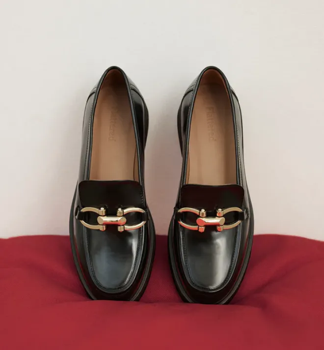Flattered Samantha Nahkaiset Loaferit Musta