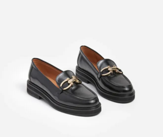 Flattered Samantha Nahkaiset Loaferit Musta