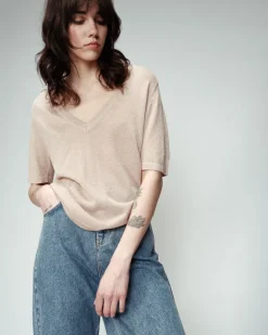 Grace & Mila OMALIA lurex V-neck -toppi