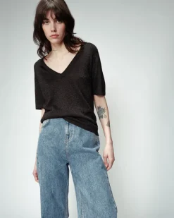 Grace & Mila OMALIA lurex V-neck -toppi