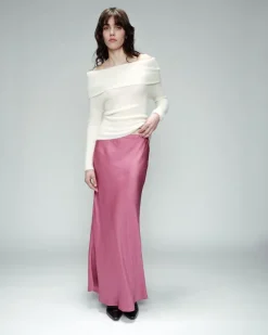 Grace & Mila ORIENT pinkki pitkä satiinihame