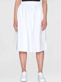 Knowledge Cotton Poplin Valkoinen Midihame