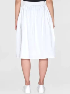 Knowledge Cotton Poplin Valkoinen Midihame