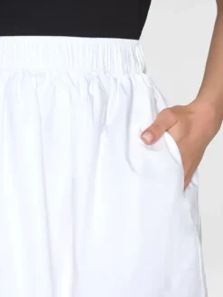 Knowledge Cotton Poplin Valkoinen Midihame