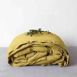 Pellava Pussilakana 150x210cm Sitruuna Curry