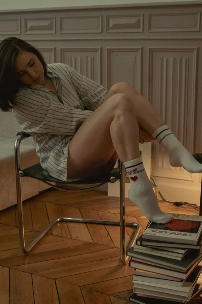 UN BAISER FRANÇAIS S’IL VOUS PLAIT – LChaussettes Parisiennes-sukat